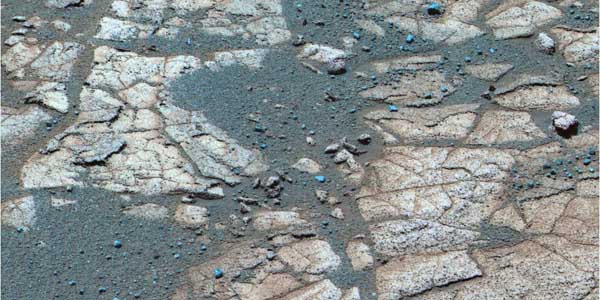 Opportunity - flat rocks. Image credit NASA/JPL.